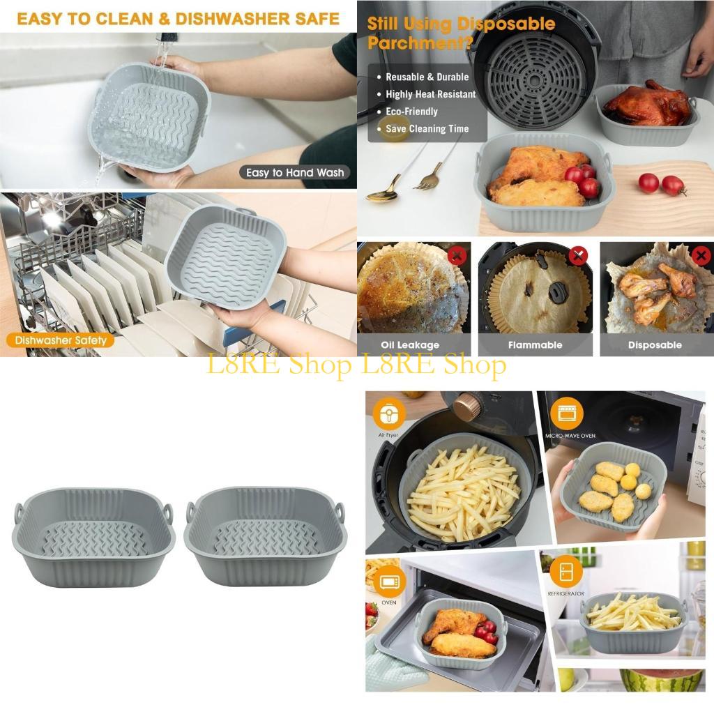 Air Fryer Silicone Pot Liner - 2 개의 실리콘 냄비 라이너의 L8re