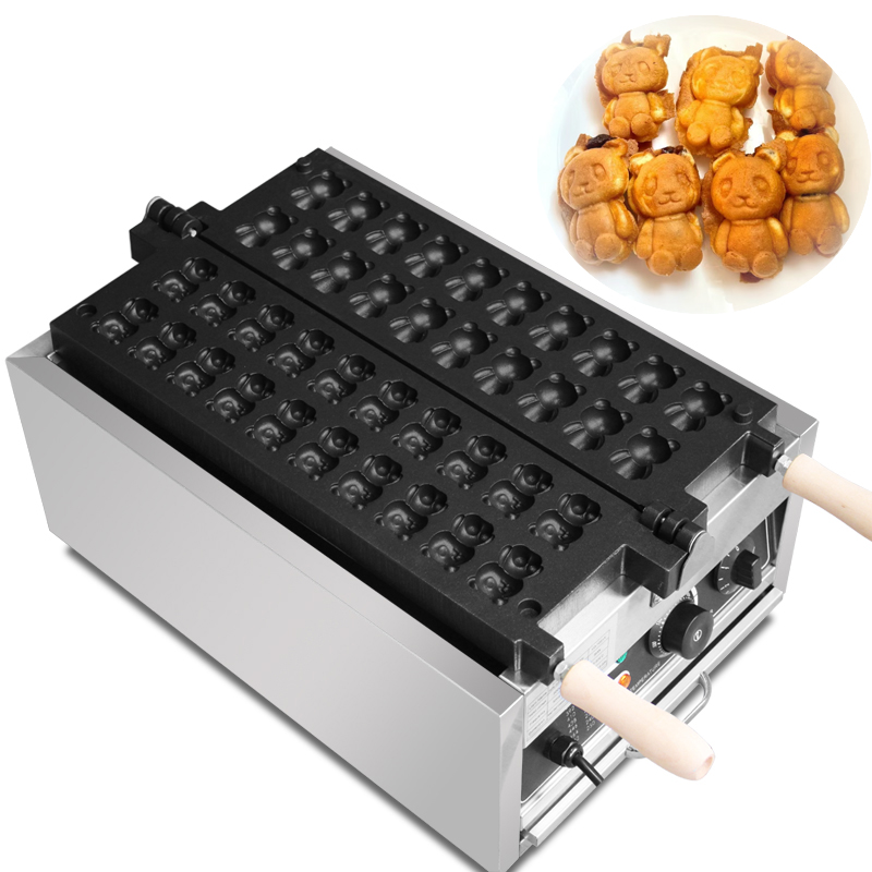 Mini Waffle Maker Machine - 상업용 20개 곰돌이 모양 타이야키 기계