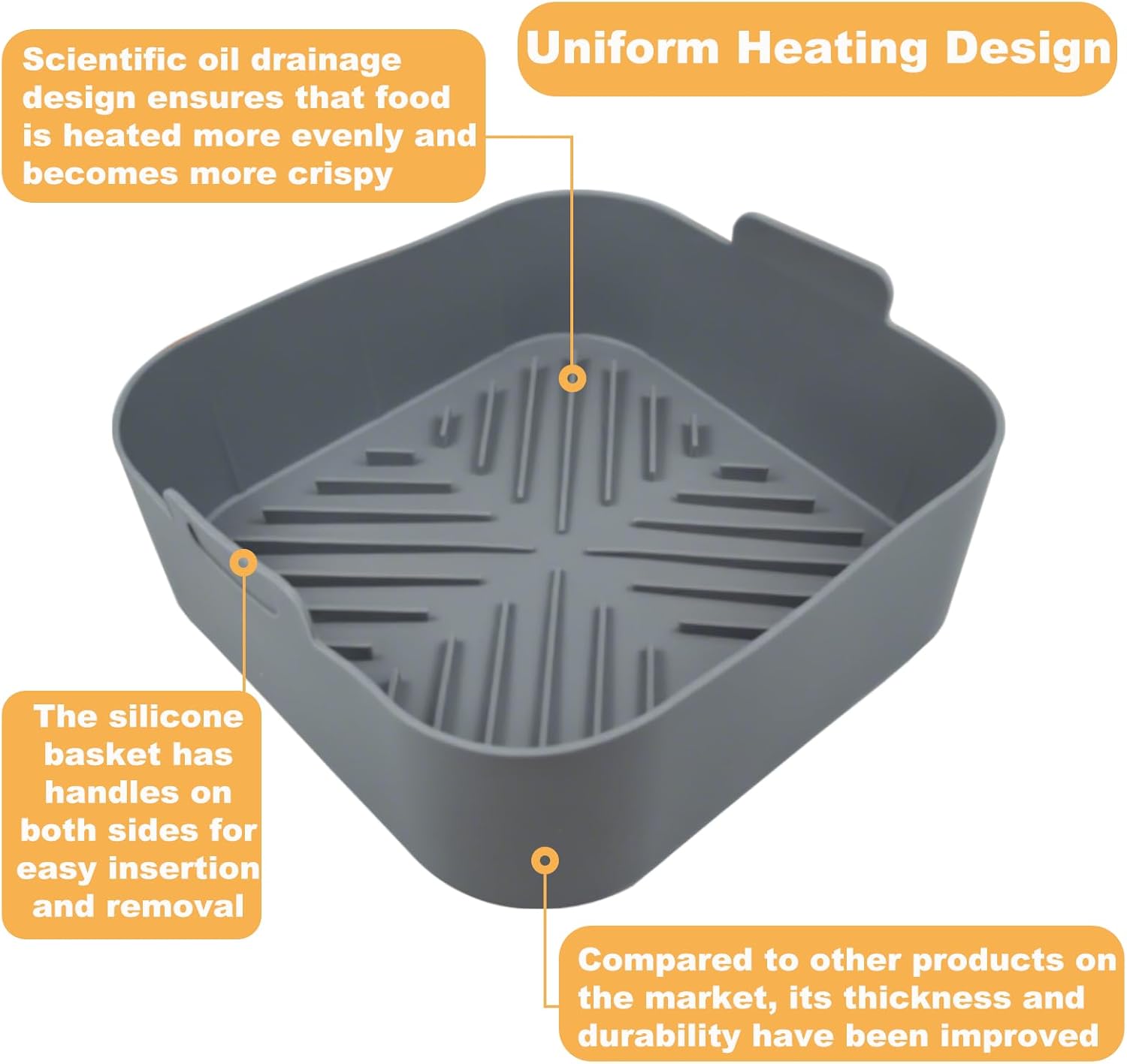 논스틱 8.2인치 에어프라이어 실리콘 라이너 사각형 에 - Air Fryer Silicone Pot Liner 리뷰 및 가격