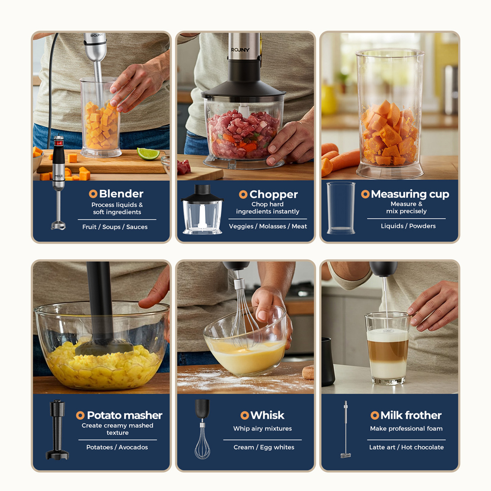전기 핸드헬드 스틱 블렌더 6-in-1 다목적 이머전  - Immersion Hand Blender Set 리뷰 및 가격