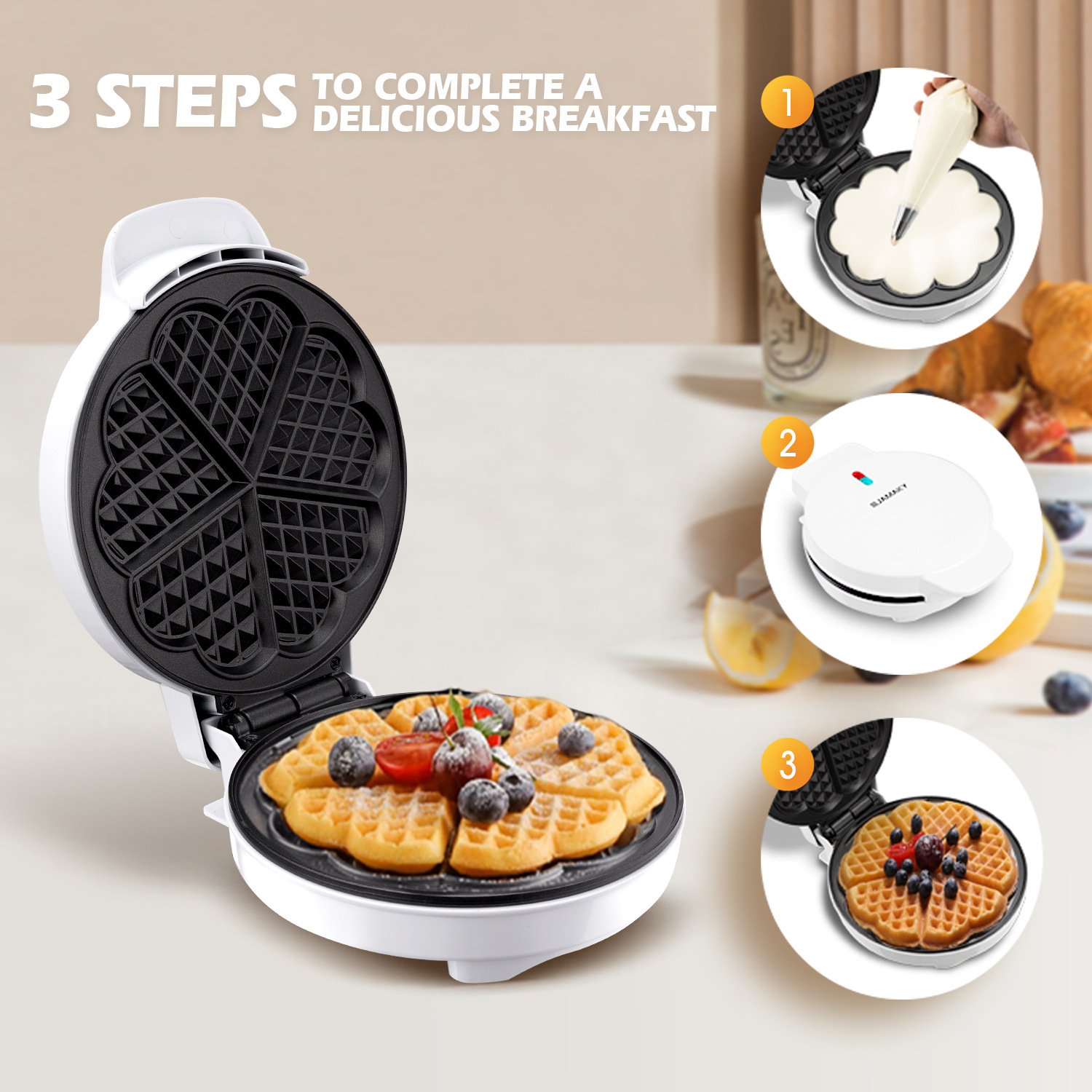 미니 전기 와플 메이커, 아침 식사 와플 몰드, 에그  - Mini Waffle Maker Machine 리뷰 및 가격