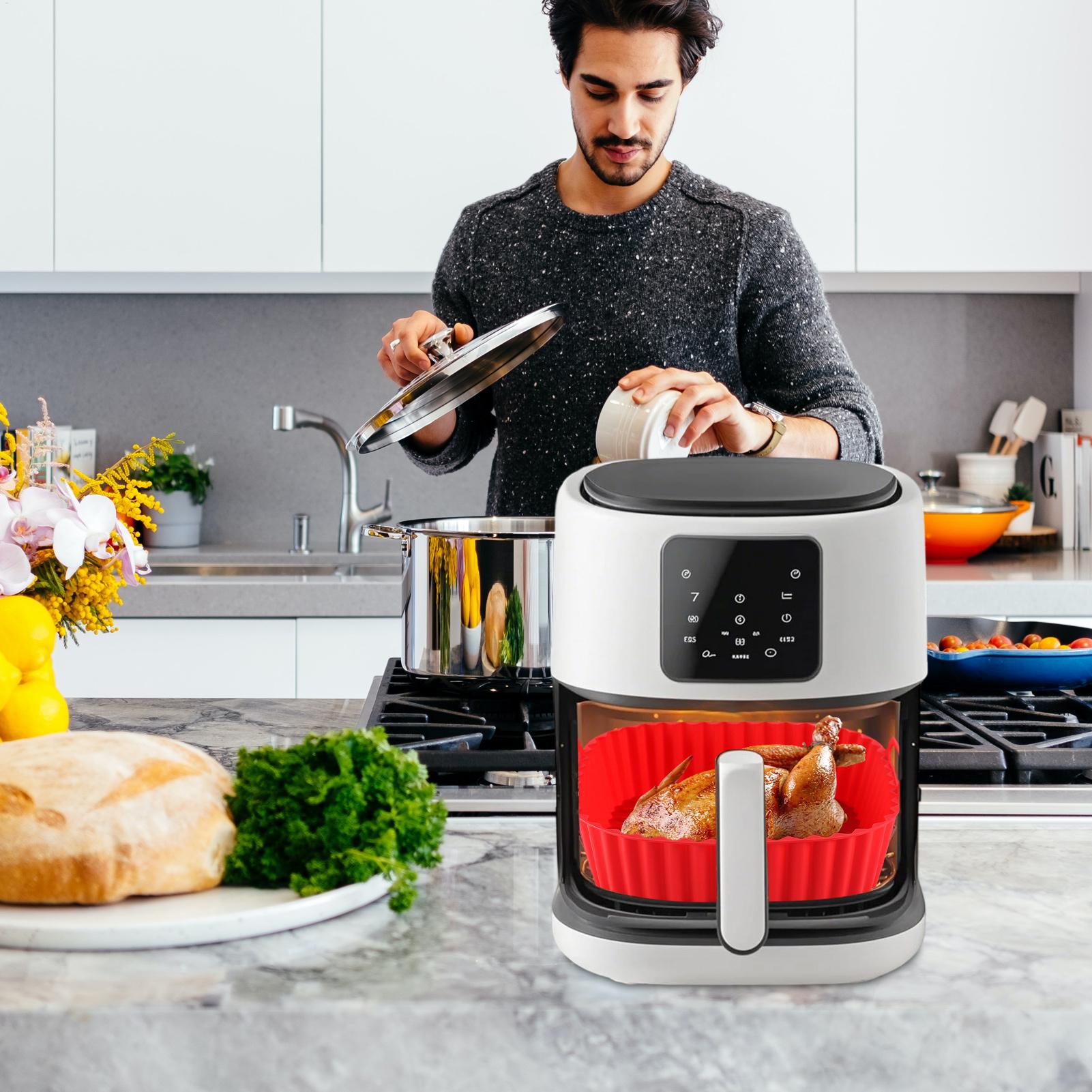 실리콘 에어프라이어 라이너 사각 에어프라이어 바스켓 플 - Air Fryer Silicone Pot Liner 리뷰 및 가격