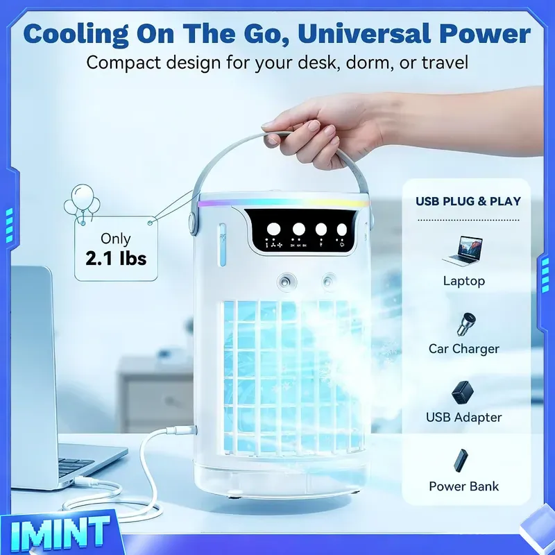 휴대용 에어컨 팬, 1200ML 물탱크가 있는 개인용  - Air Conditioners 리뷰 및 가격