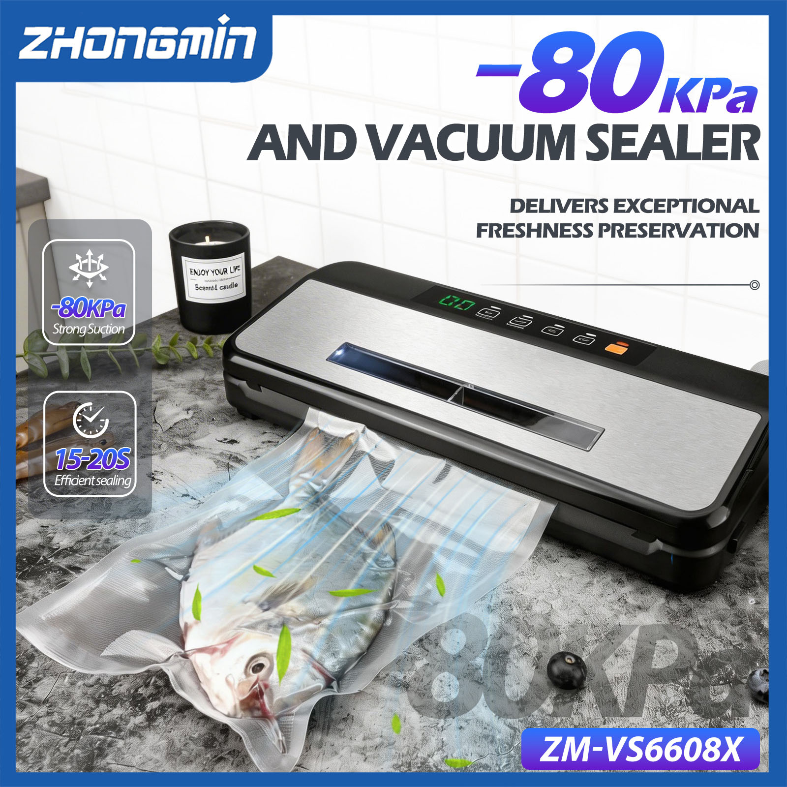 ZHONGMIN 다기능 진공 밀봉기 110V 자동 식품 - Food Vacuum Sealer Machine 리뷰 및 가격