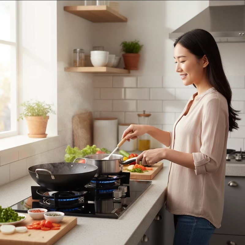 블랙 강화유리 패널 2구 빌트인 가스 쿡탑 주방 조리기 - Kitchen Appliances 리뷰 및 가격